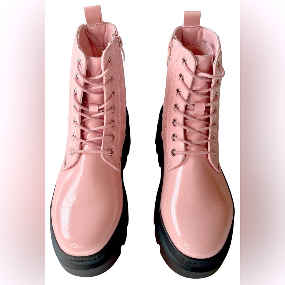 Combat Boots Pink Women’s Size 6 Platform Chunky Heeled Lug Sole Tinstree. NEW!